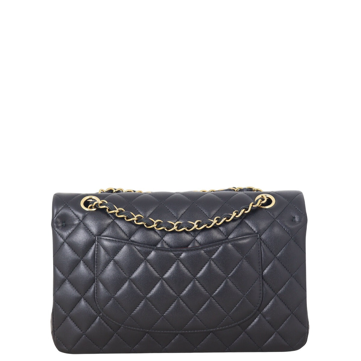 Chanel Classic Double Flap Lambskin Handbag Quilted Black Crossbody Bag Medium 01042025
