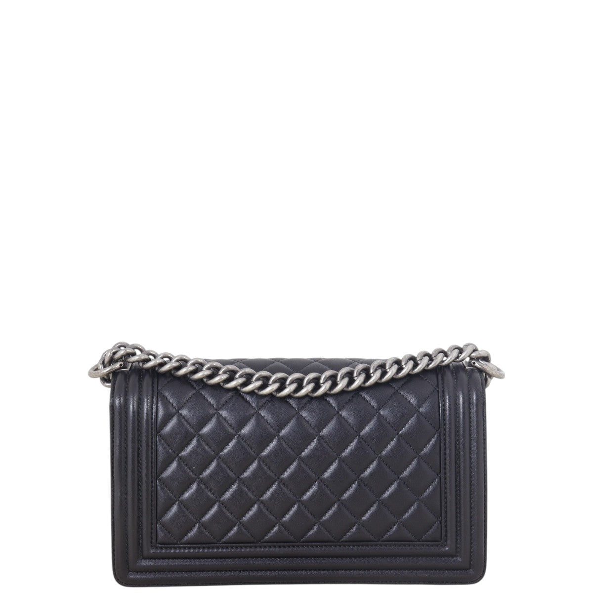Chanel Boy Old Handbag Quilted Black Crossbody Bag Medium 08042025