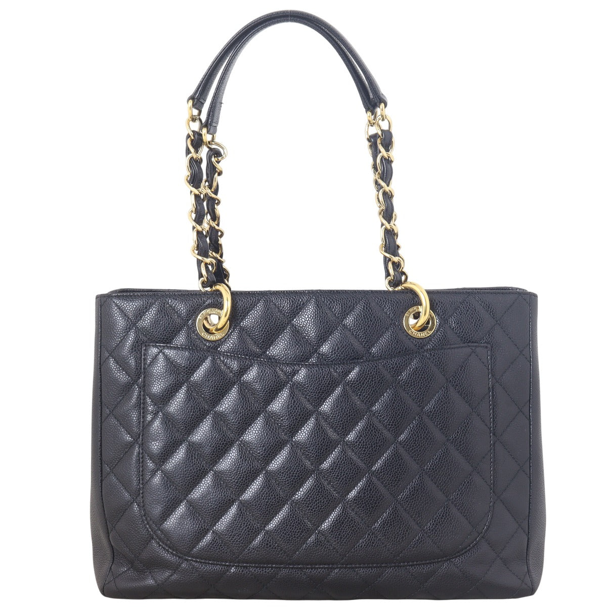 Chanel Grand Shopping Tote Quilted Black Shoulder Bag Tote 10042025