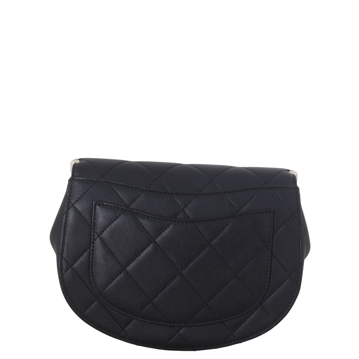 Chanel Saddle Stud Around Bag Quilted Black Crossbody Bag