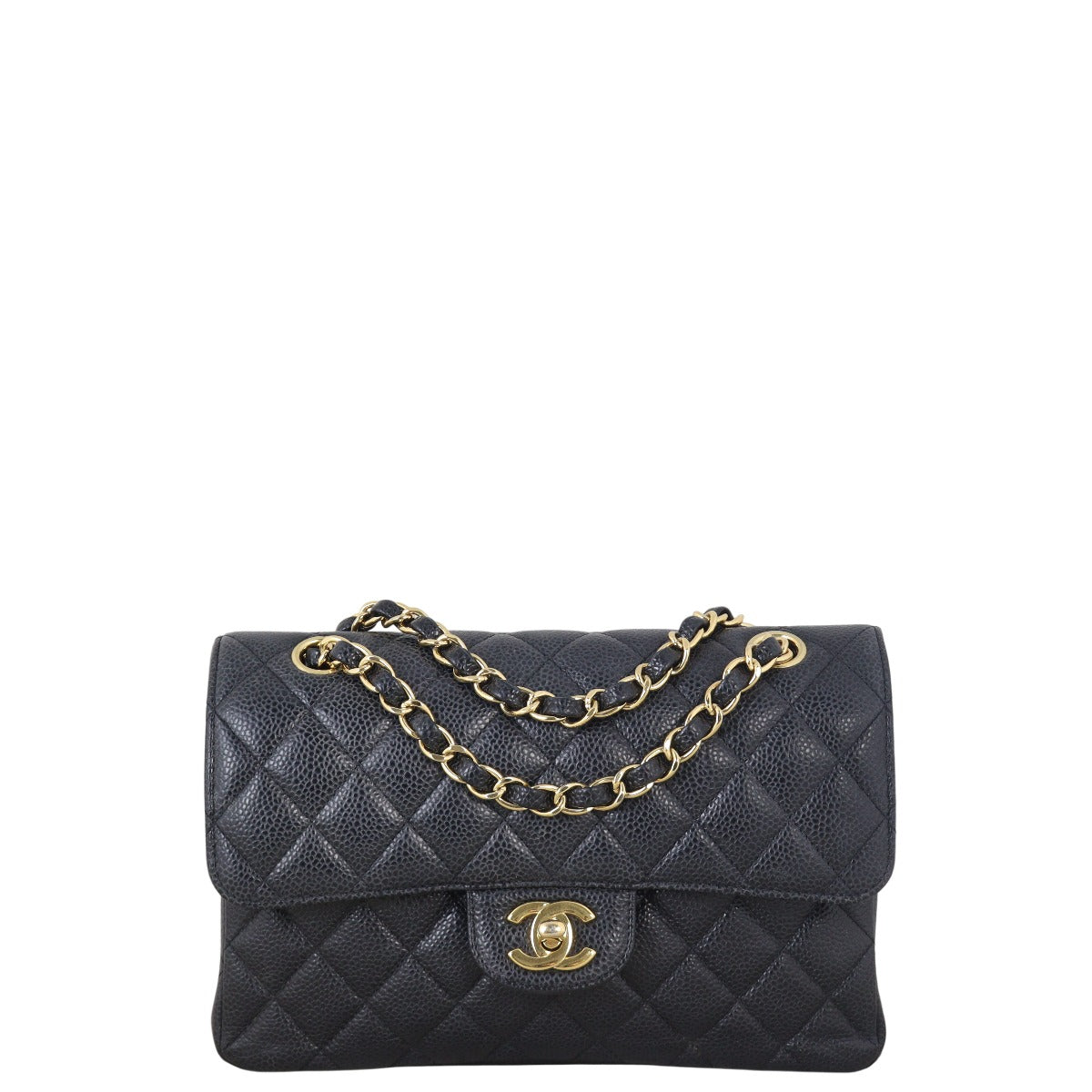Chanel Classic Double Flap Caviar Handbag Quilted Black Crossbody Bag Small 29052025