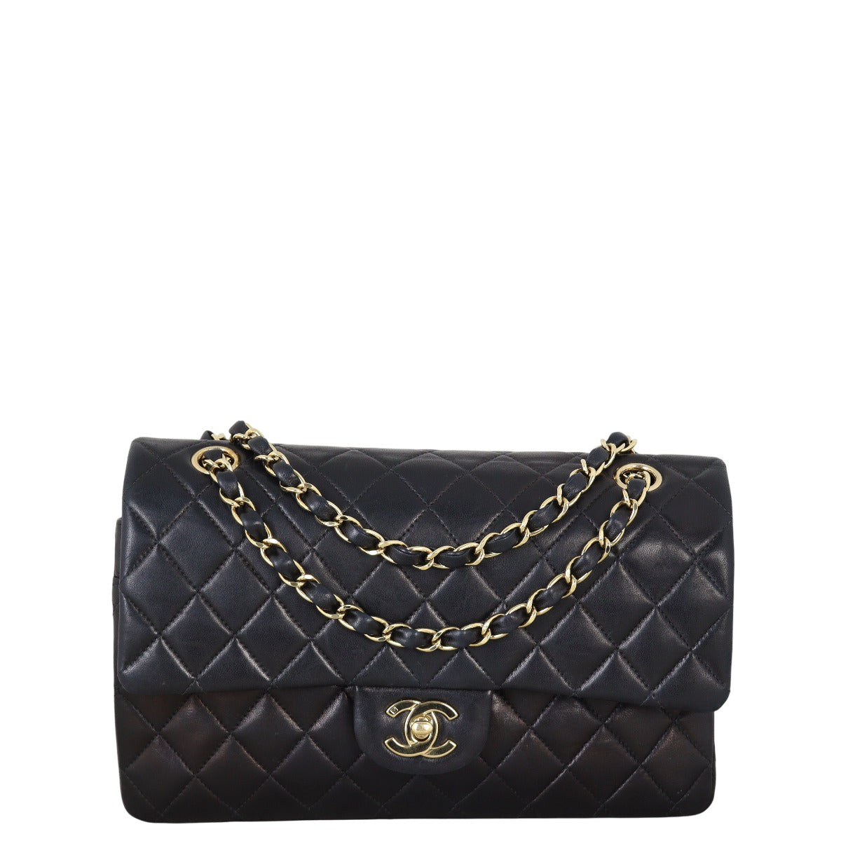 Chanel Classic Double Flap Handbag Quilted Black Crossbody Bag Medium 04062025
