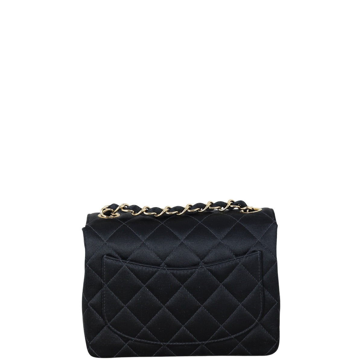 Chanel Classic Flap Mini Square Handbag Satin Quilted Crossbody Bag