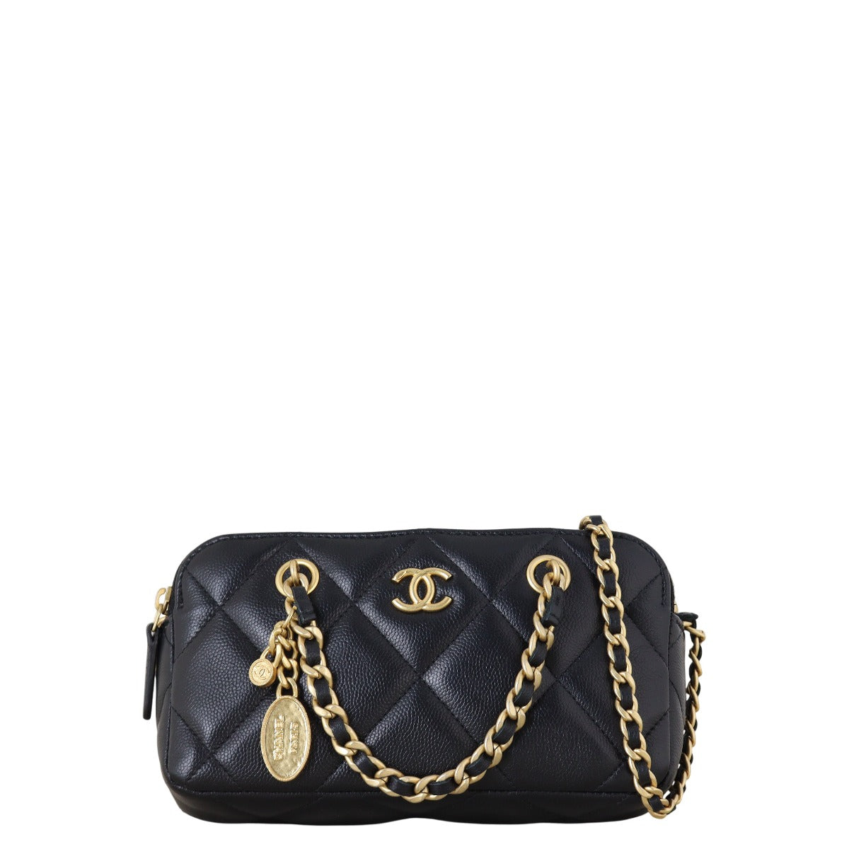 Chanel CC Phone Pouch With Handbag Black Mini Crossbody Bag
