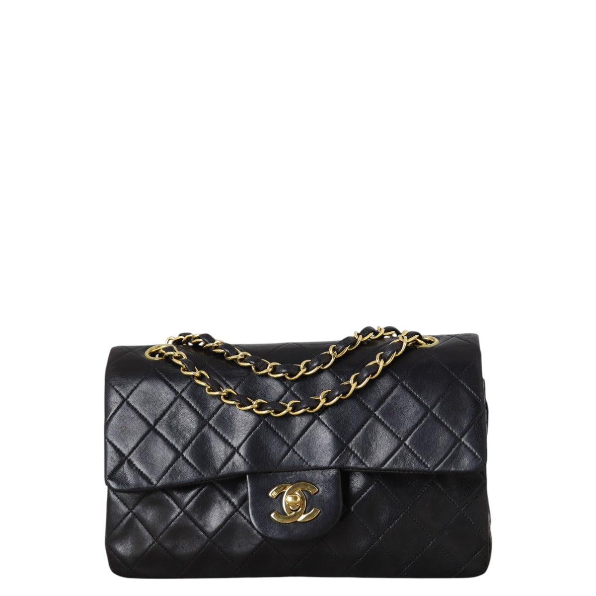 Chanel Classic Double Flap Handbag Quilted Black Crossbody Bag Small 11062025