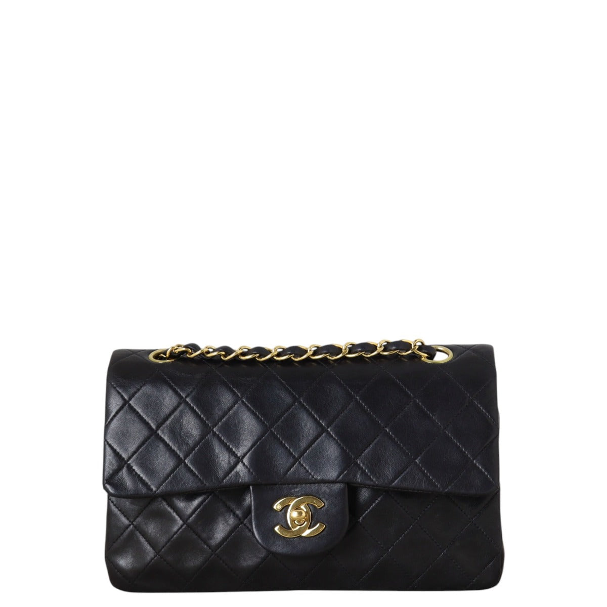Chanel Classic Double Flap Handbag Quilted Black Crossbody Bag Small 11062025