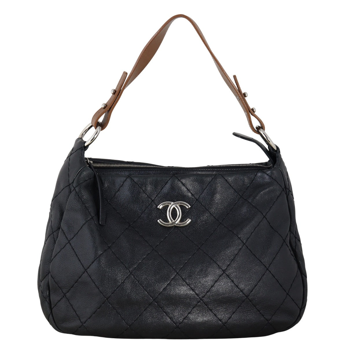 Chanel On The Road Hobo Black Shoulder Bag