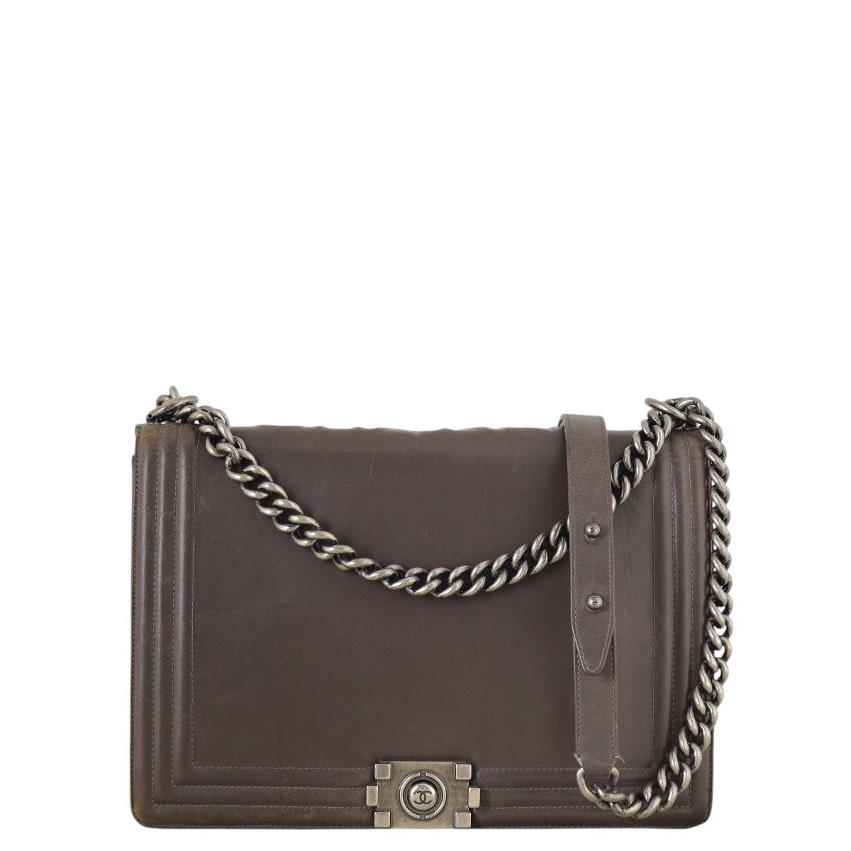 Chanel Boy Handbag Brown Large