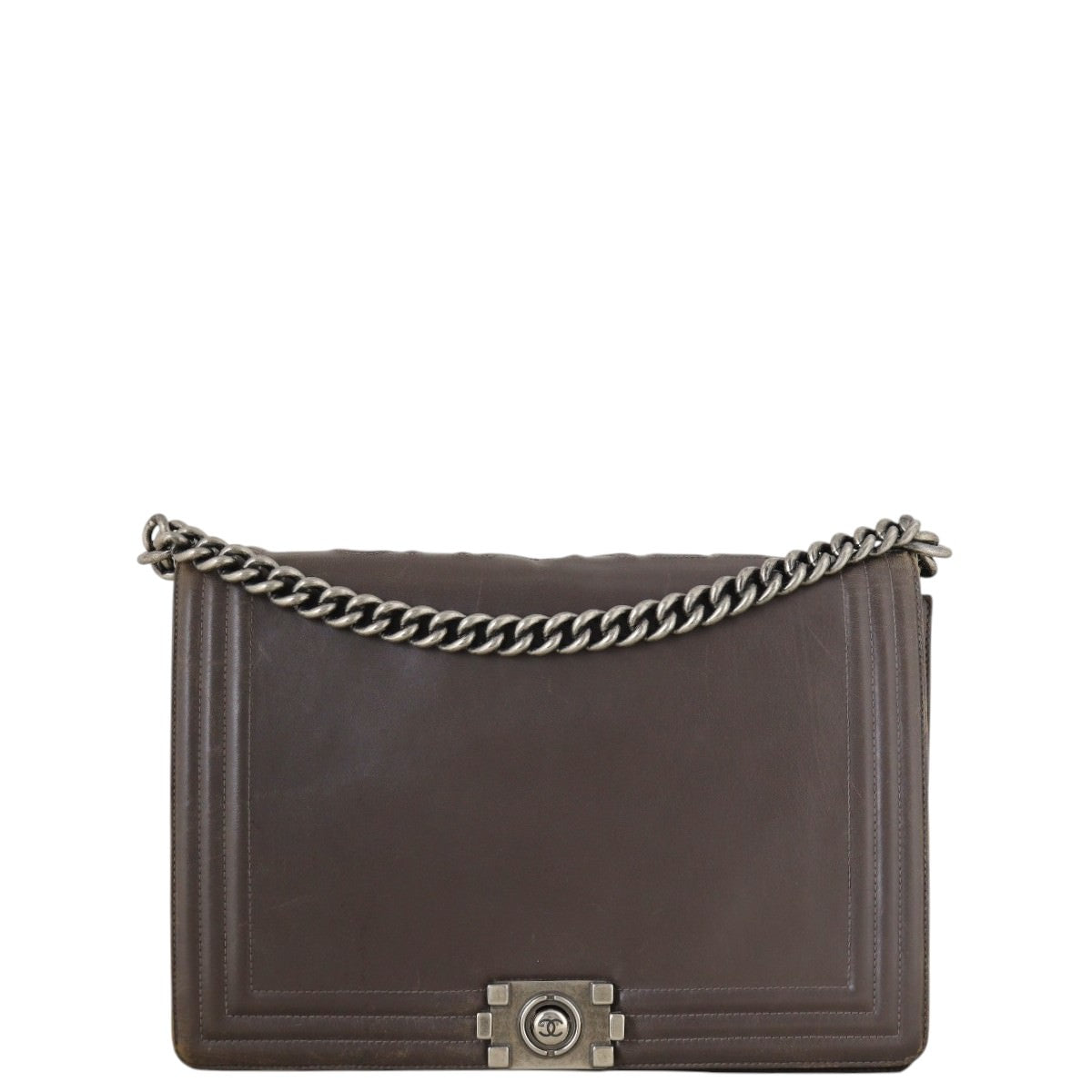 Chanel Boy Handbag Brown Large