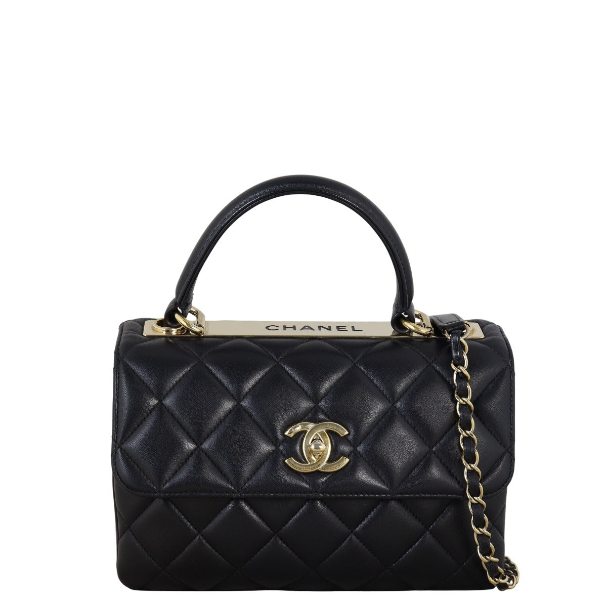 Chanel CC Trendy Handbag Quilted Black Shoulder Bag