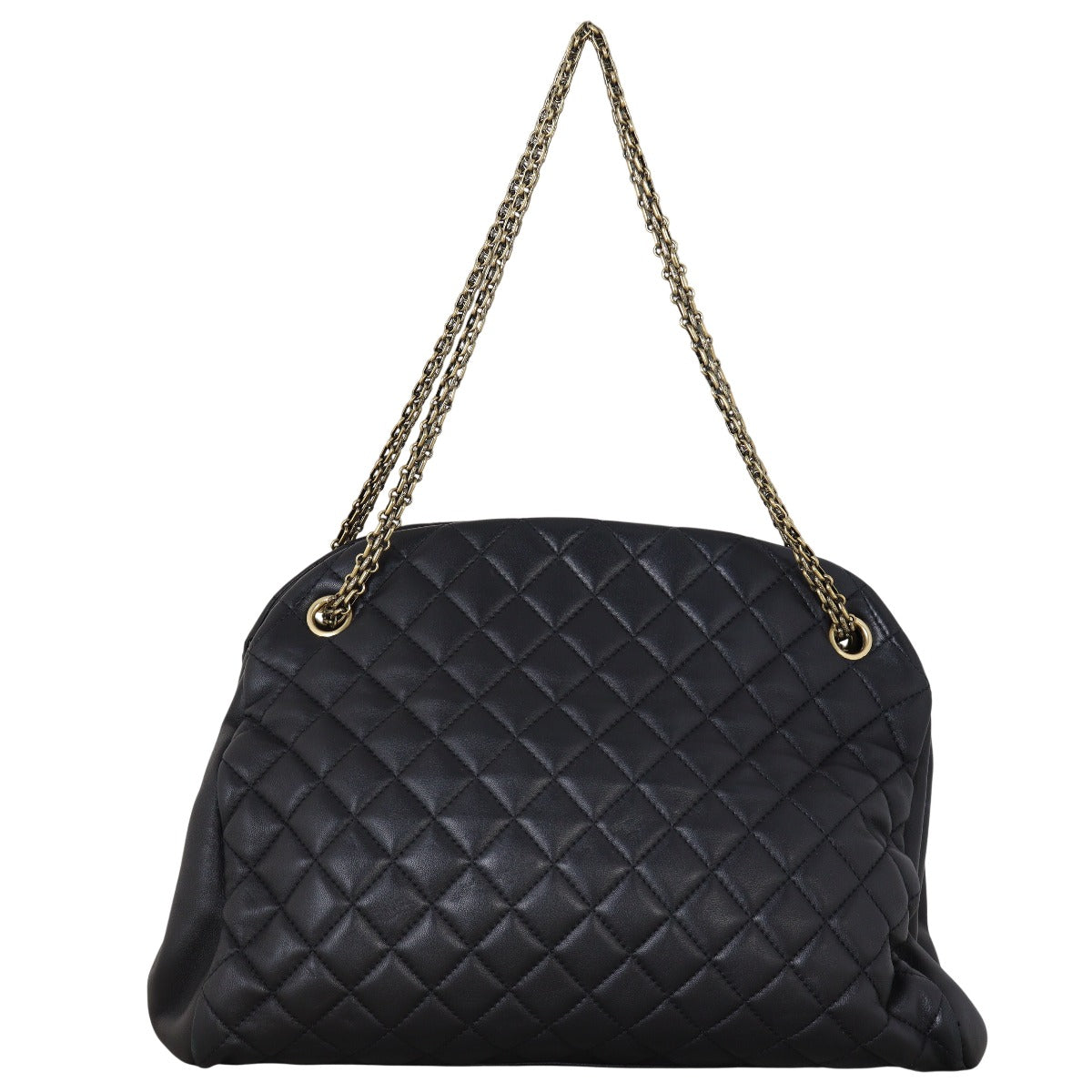 Chanel Just Mademoiselle Bowler Bag Quilted Black Shoulder Bag Large 02072025