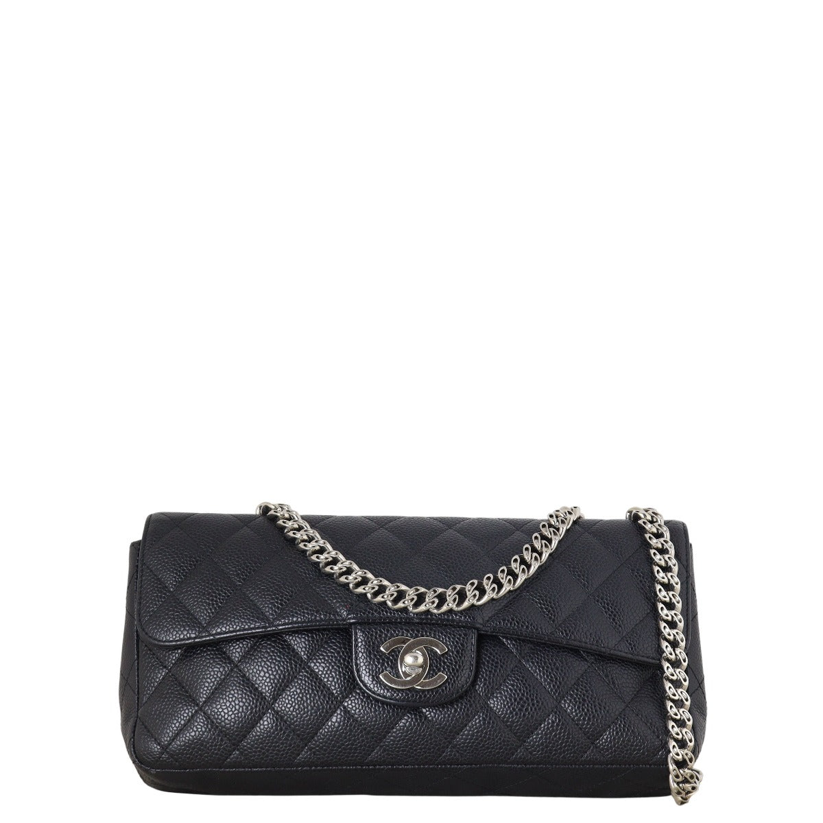 Chanel East West Bag Black Flap Crossbody Bag
