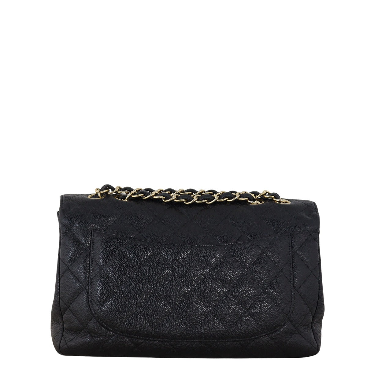 Chanel Classic Single Jumbo Caviar Handbag Quilted Black Crossbody Bag Jumbo 03072025