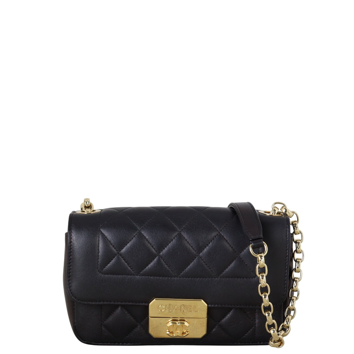 Chanel Chic With Me Flap Handbag Quilted Black Shoulder Bag