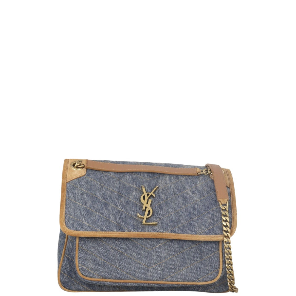 YSL Saint Laurent Niki Crossbody Bag Denim Medium