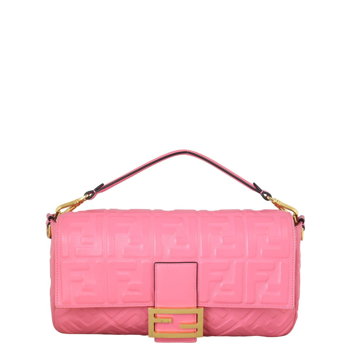 Fendi Baguette Bag Embossed Shoulder Bag