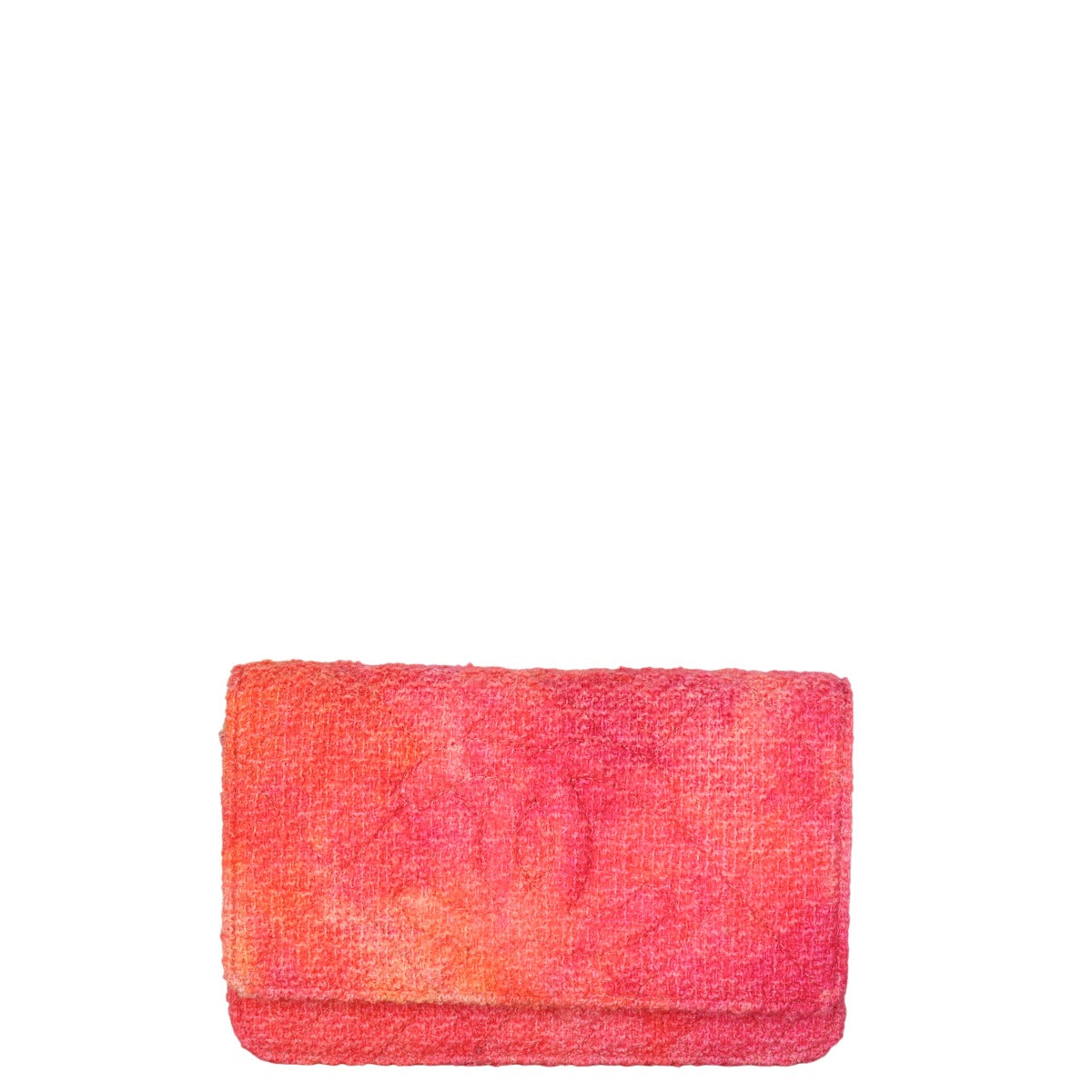 Chanel CC Timeless Wallet on Tweed Handbag Pink Chain Crossbody Bag