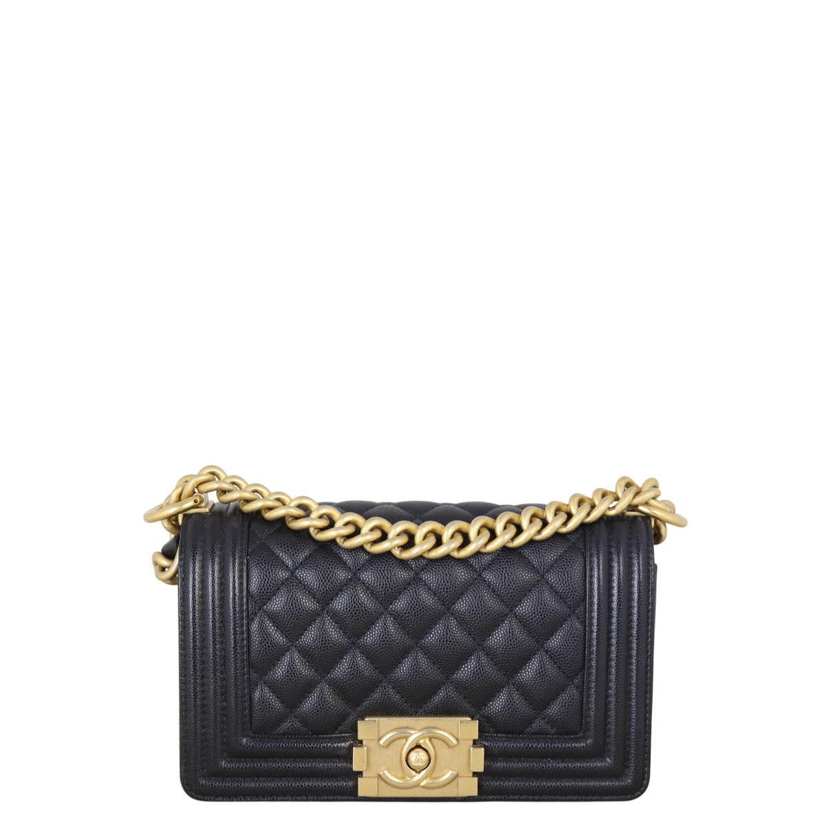 Chanel Boy Handbag Quilted Black Crossbody Bag