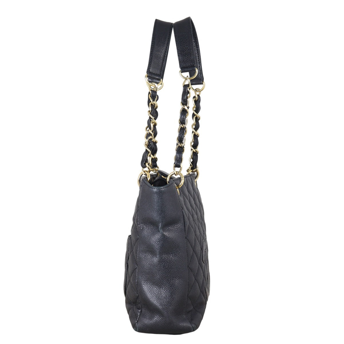 Chanel Petite Shopping Tote Quilted Black Shoulder Bag Tote 06082025
