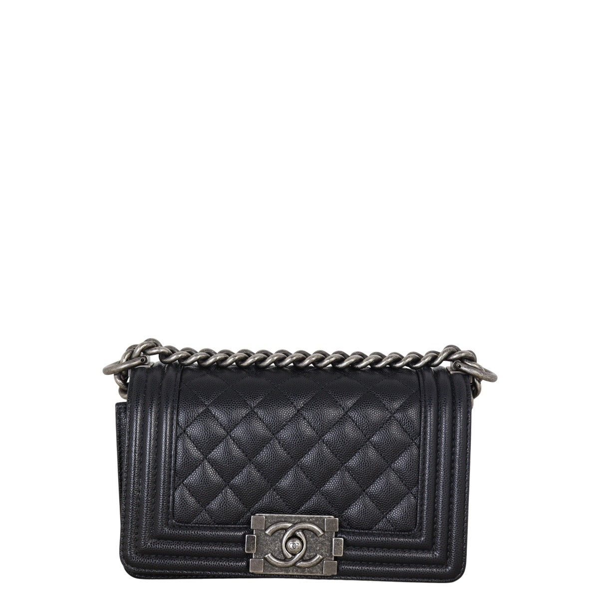 Chanel Boy Handbag Quilted Black Crossbody Bag Small 08082025