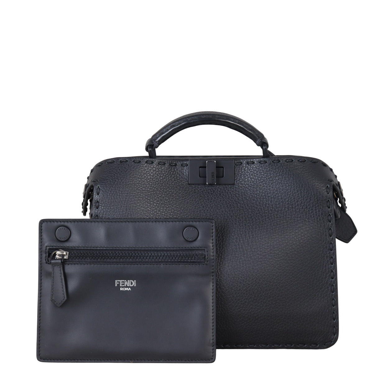 Fendi Selleria Peekaboo Iseeu Selleria Shoulder Bag Small