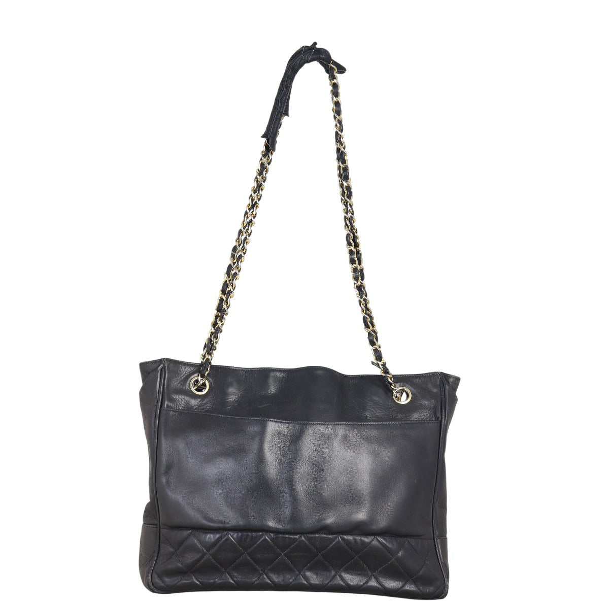Chanel CC Shopping Tote Quilted Black Tote Bag