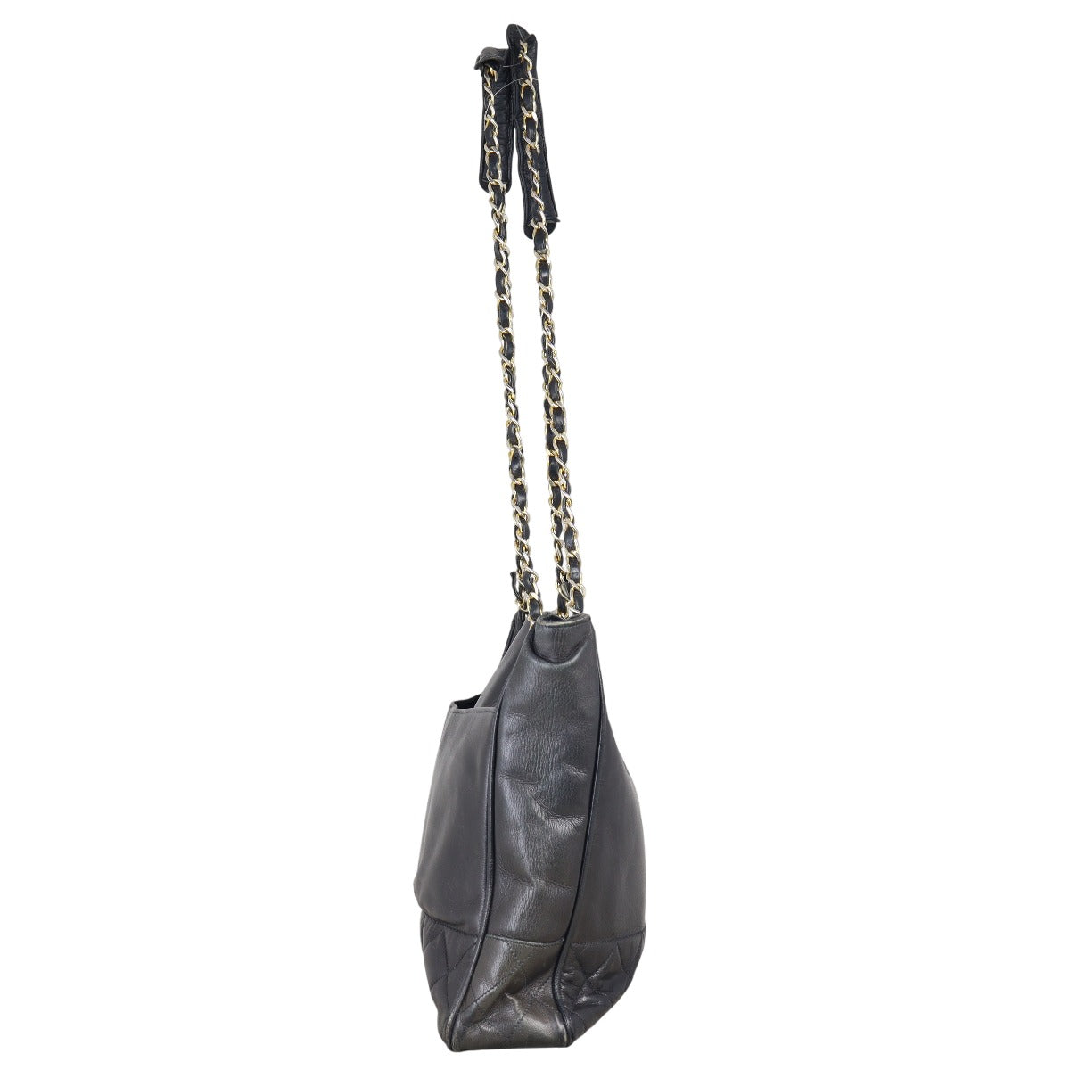 Chanel CC Shopping Tote Quilted Black Tote Bag