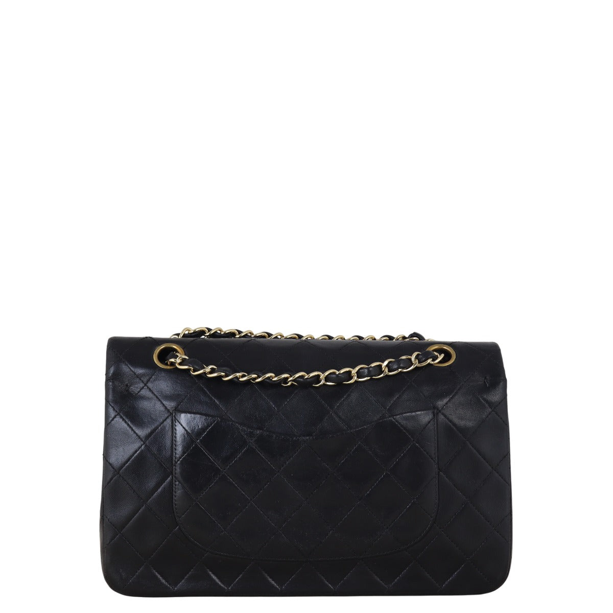 Chanel Classic Double Flap Handbag Quilted Black Shoulder Bag Medium 21082025