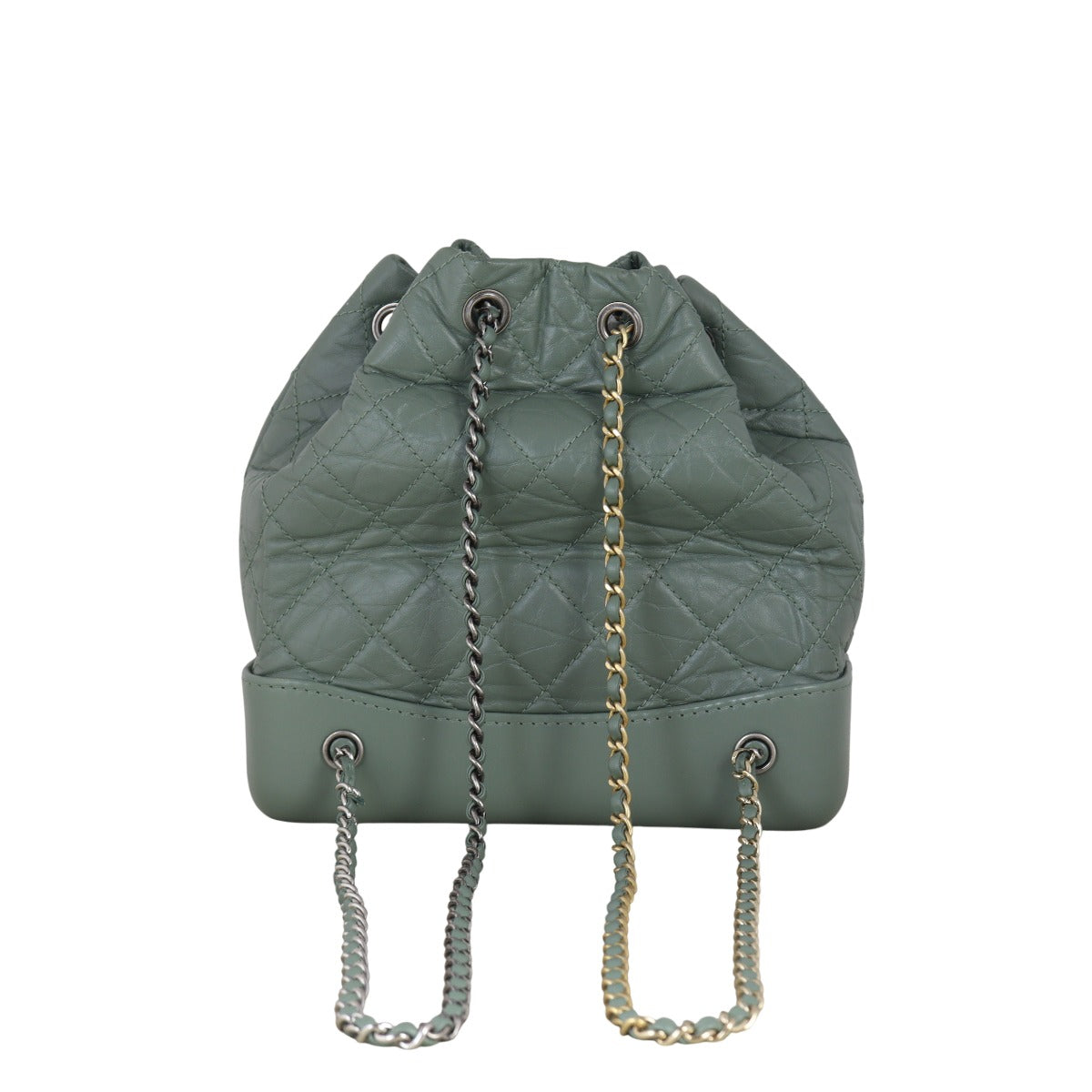 Chanel Gabrielle Backpack Quilted Green Shoulder Bag