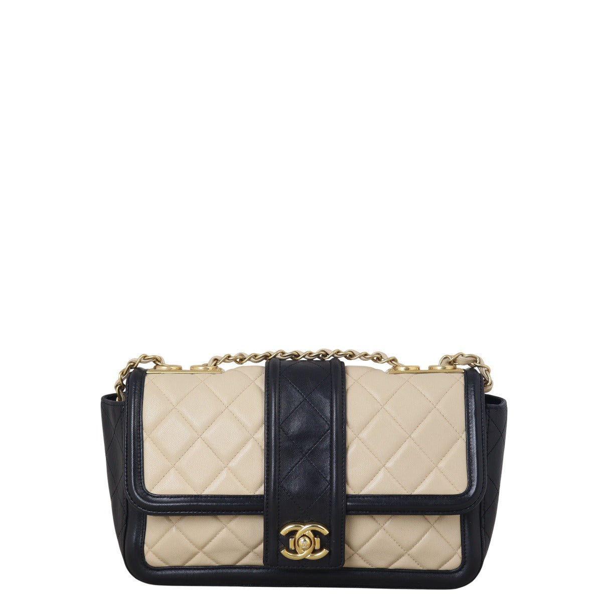 Chanel Elegant CC Flap Bag Quilted Brown Crossbody Bag