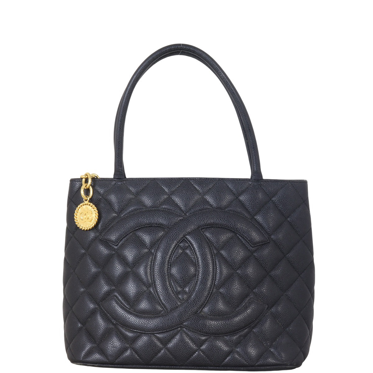 Chanel Medallion Tote Quilted Black Shoulder Bag