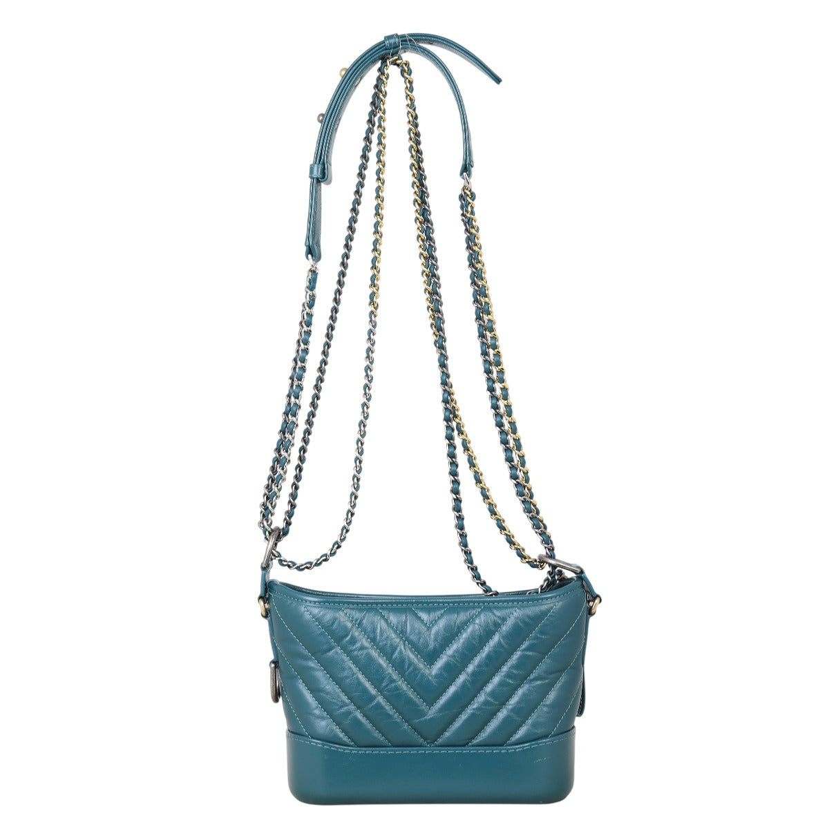 Chanel Gabrielle Hobo Chevron Quilted Small Crossbody Bag