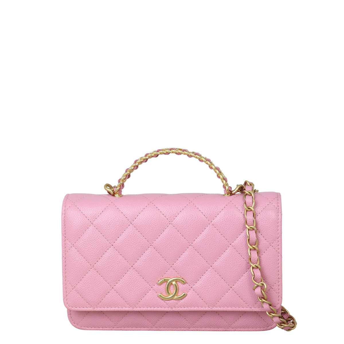 Chanel Pick Me Up Wallet On Chain Handbag Quilted Pink Crossbody Bag