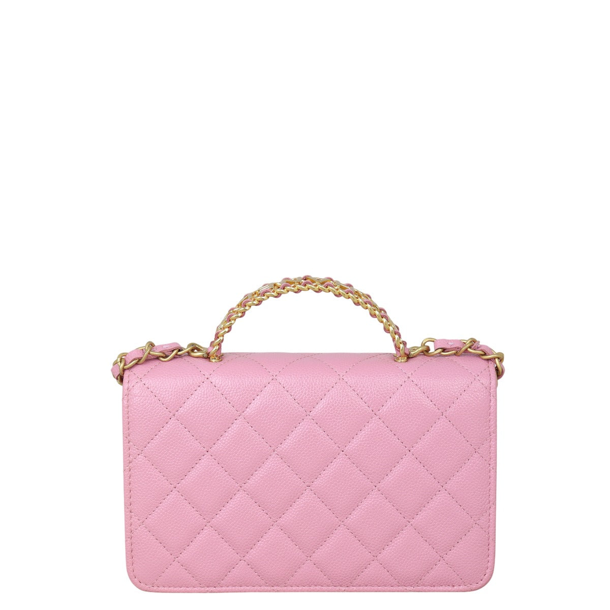 Chanel Pick Me Up Wallet On Chain Handbag Quilted Pink Crossbody Bag