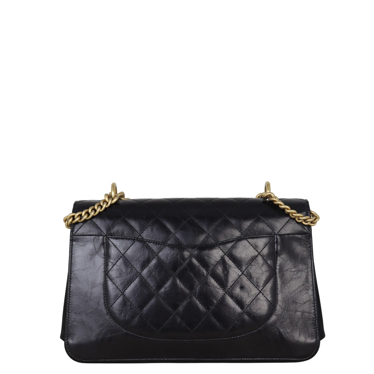 Chanel Paris-Cosmopolite Straight-Lined Bag Quilted Black Shoulder Bag