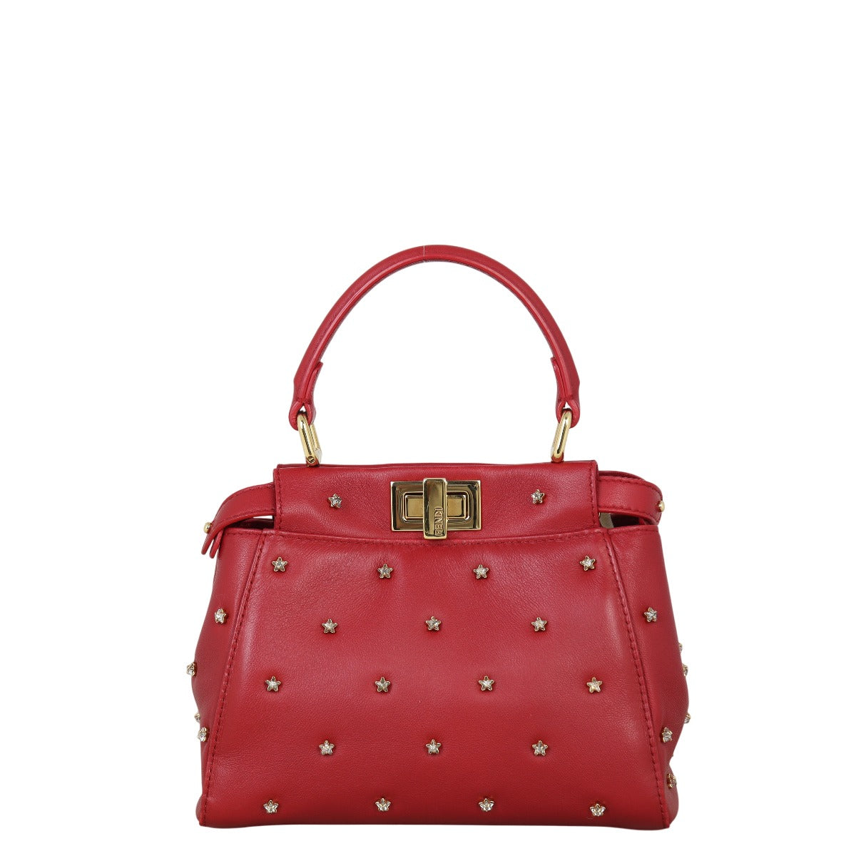Fendi Star Crystal Embellished Xs Iconic Peekaboo Shoulder Shoulder Bag