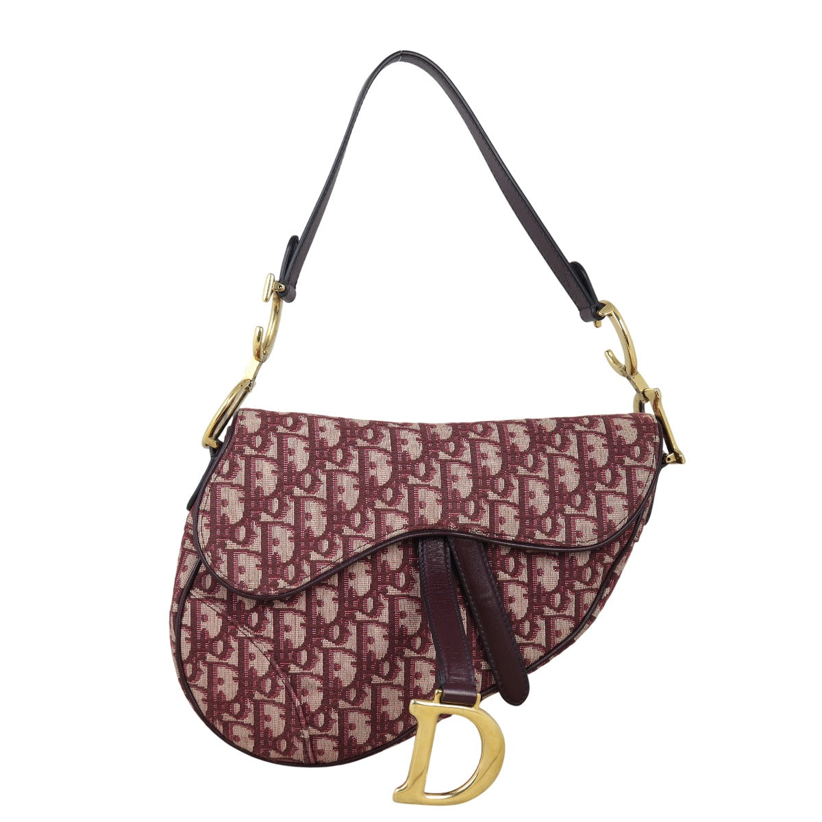 Dior Saddle Bag Oblique With Embroidered Strap Travel Bag