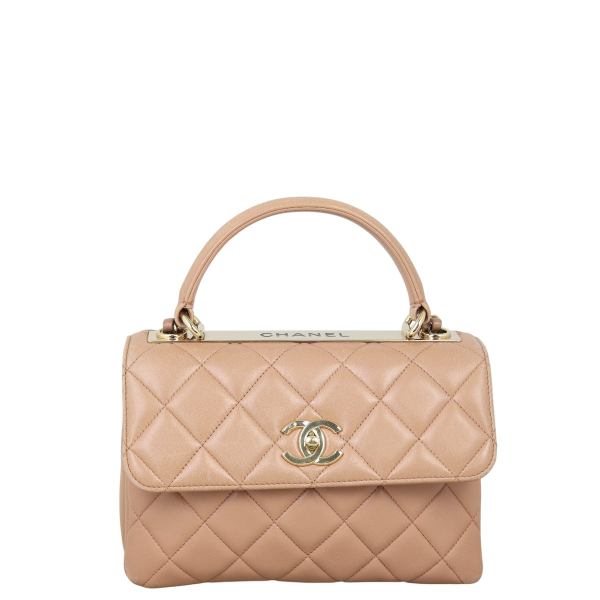 Chanel CC Trendy Handbag Quilted Brown Crossbody Bag