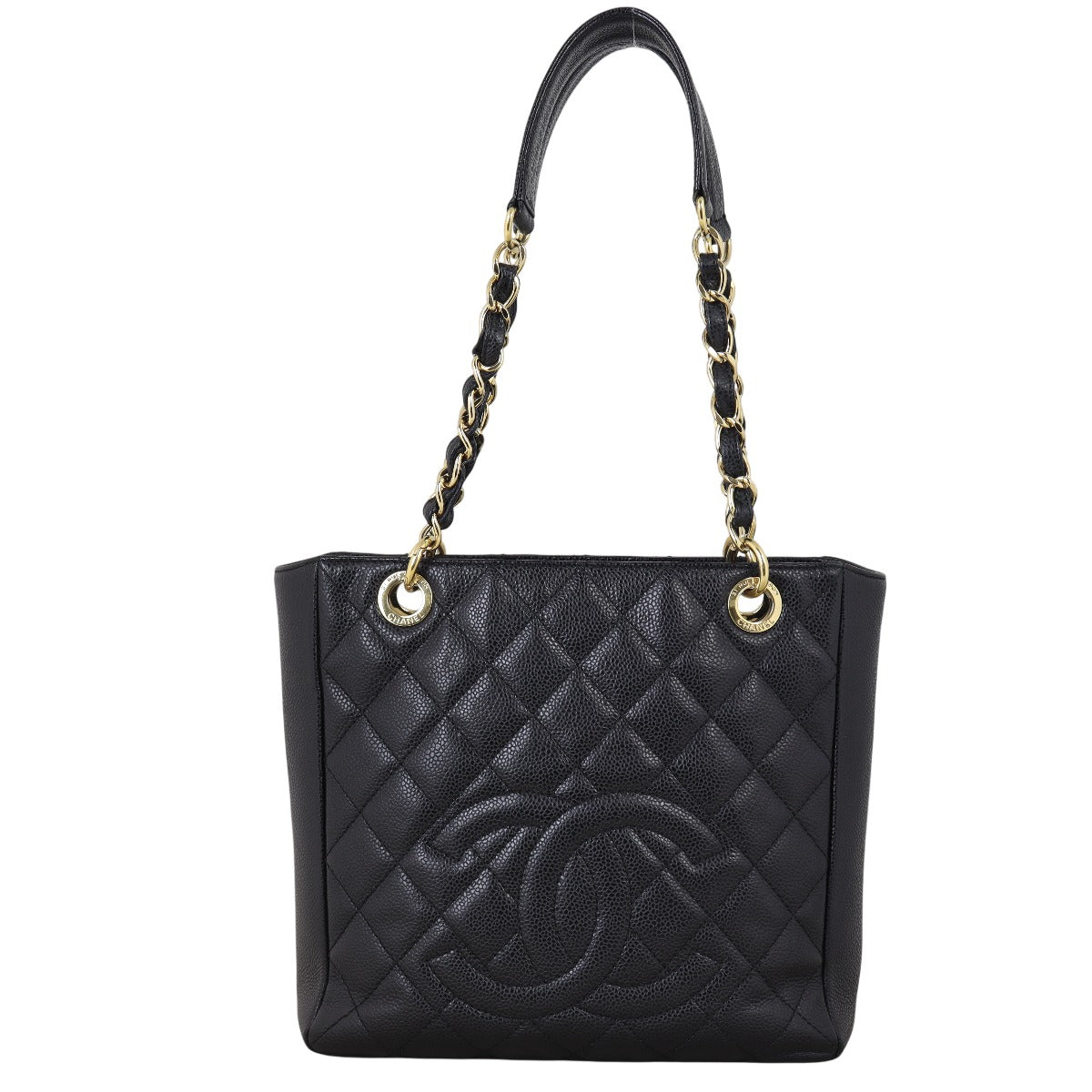 Chanel Petite Shopping Tote Quilted Black Shoulder Bag Tote 17092025