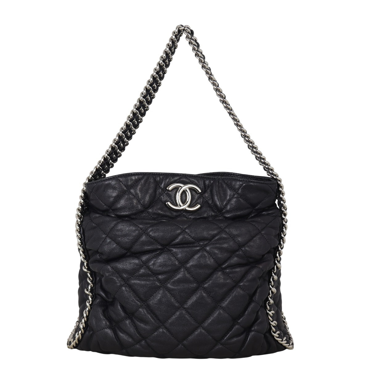 Chanel Around Hobo Quilted Black Shoulder Bag Hobo 01102025