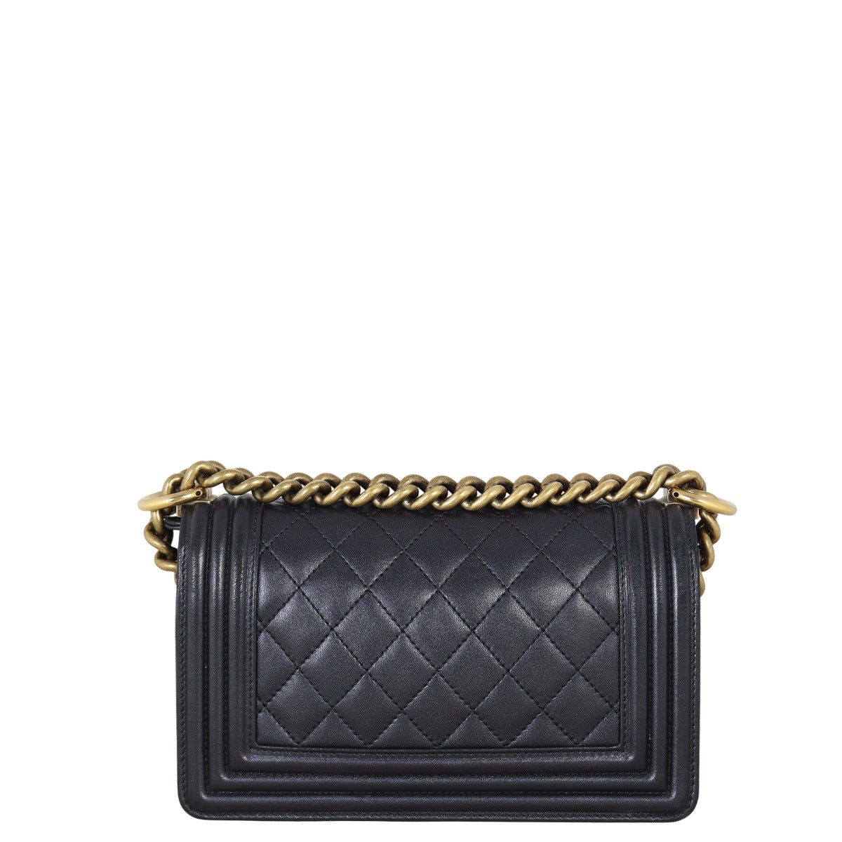 Chanel Boy Handbag Quilted Black Crossbody Bag Small 21102025