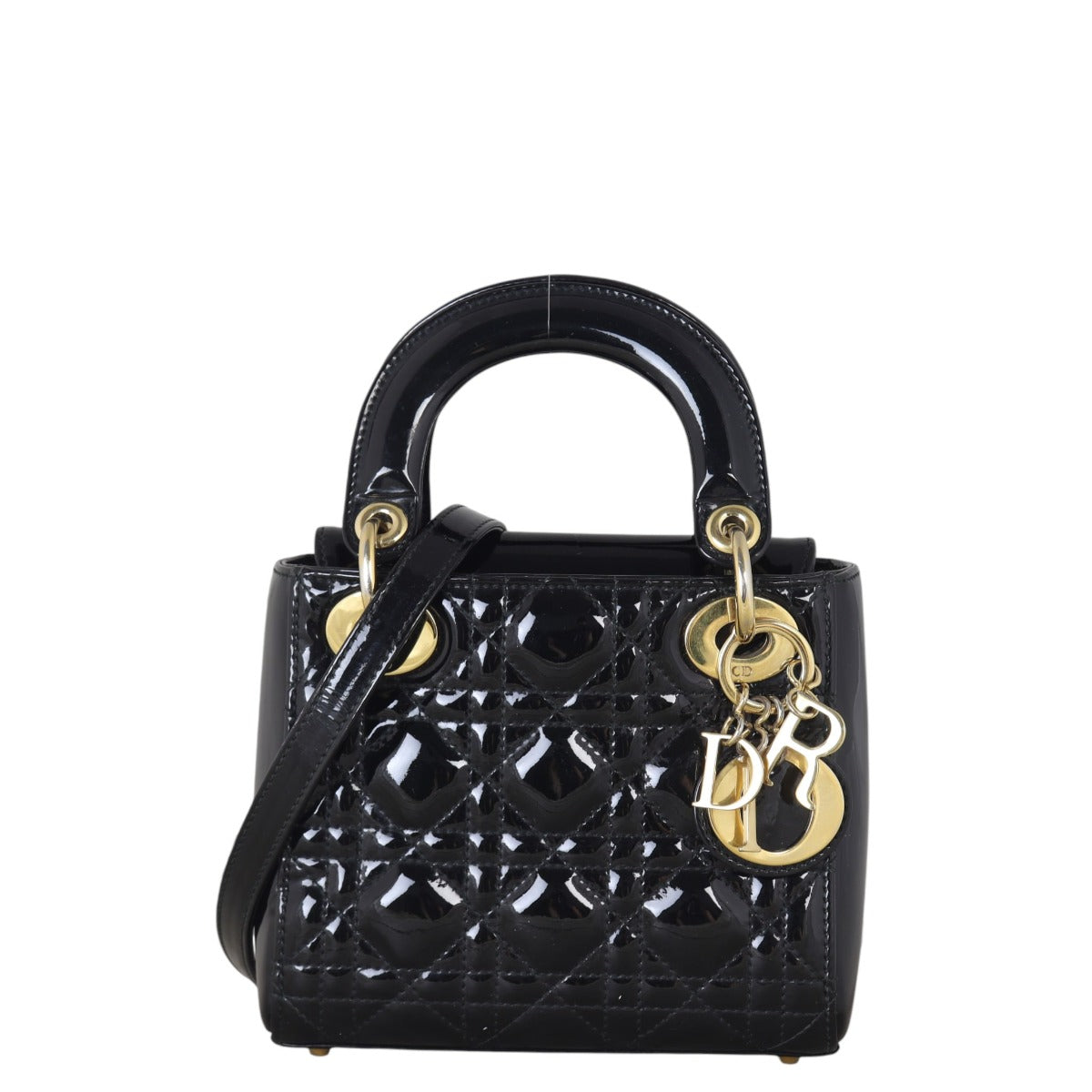 Dior Crossbody Bag Lady Patent Mini Small Shoulder Bag