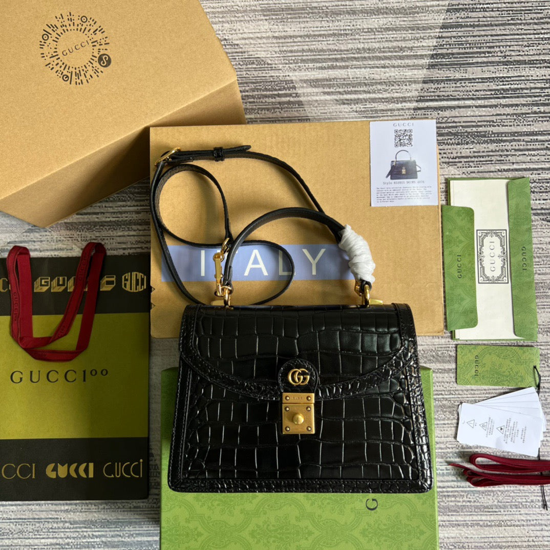 gg Ophidia gg Balck , Small Top Handle Handbag