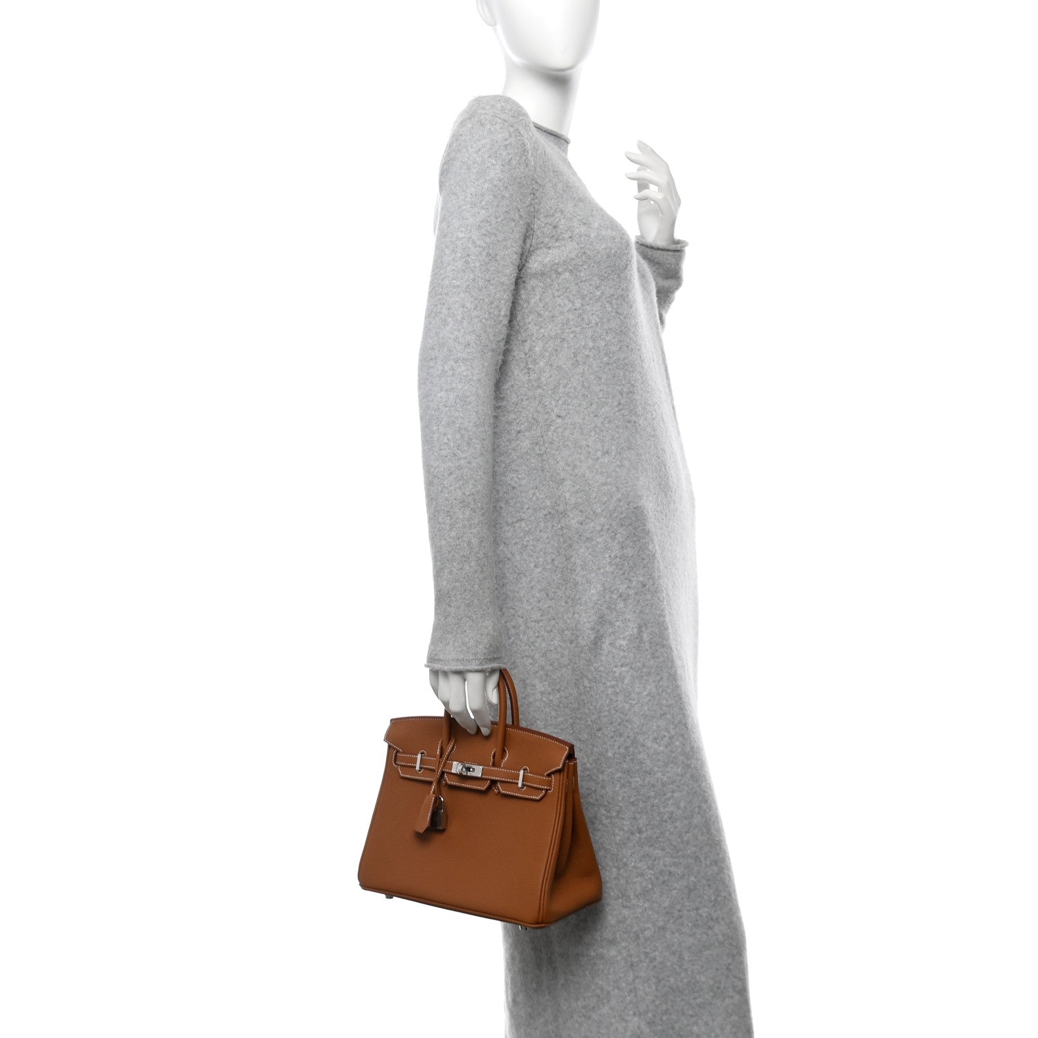 Hermes Togo Birkin Handbag Gold Travel Bag 25 Gold 1712782