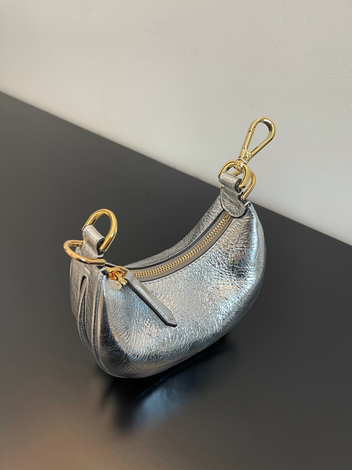 Fendi Nano Figraphy Ff Silver Travel Bag
