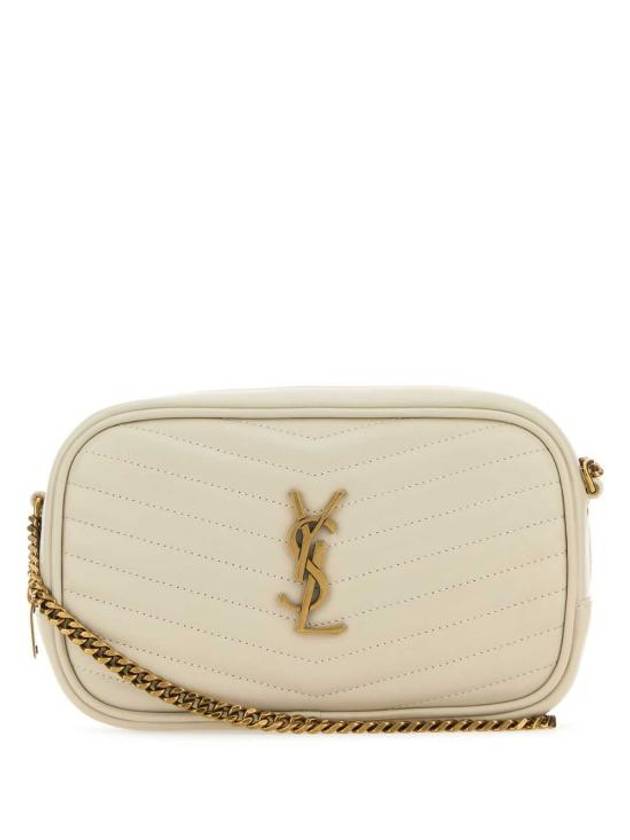 YSL Saint Laurent Saint Laurent Trending Lou Cross Bag Leather White Tote Bag