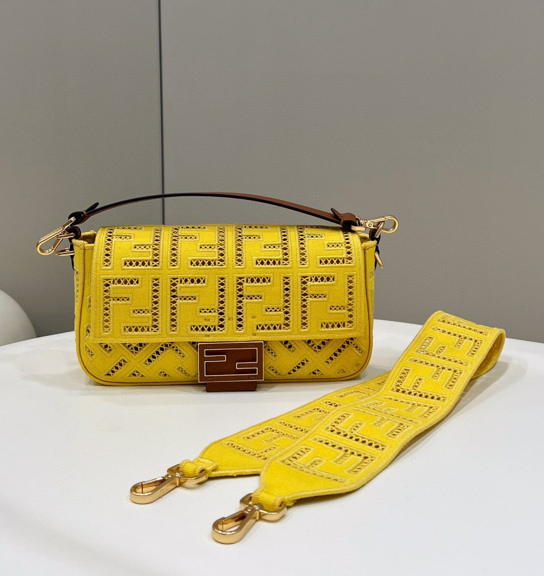 Top QualityTop Quality Baguette Yellow Medium Handbag