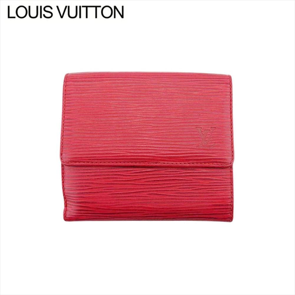 Louis Vuitton Bifold M63487 Castilian Porte Monnaie Red Wallet Case