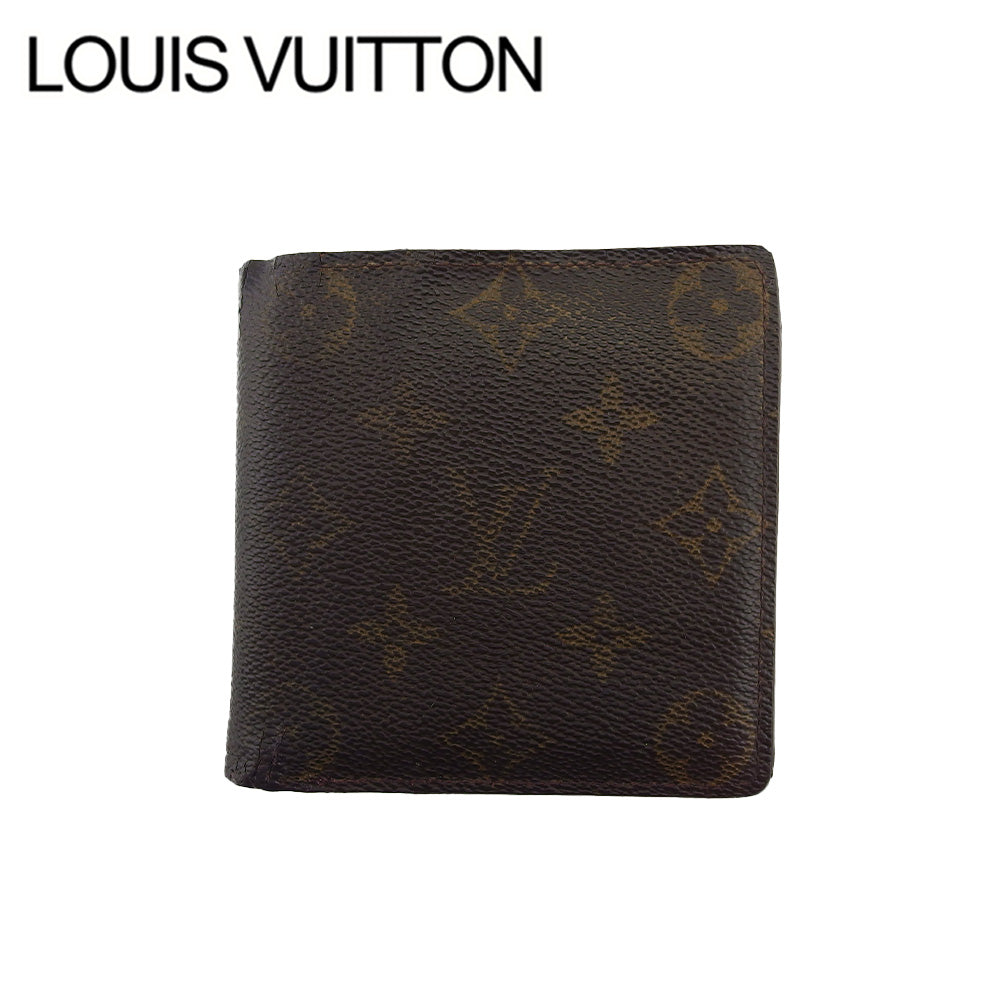 Louis Vuitton Bifold M61665 Porte Billets Cartes Brown Beige Wallet Case C4568