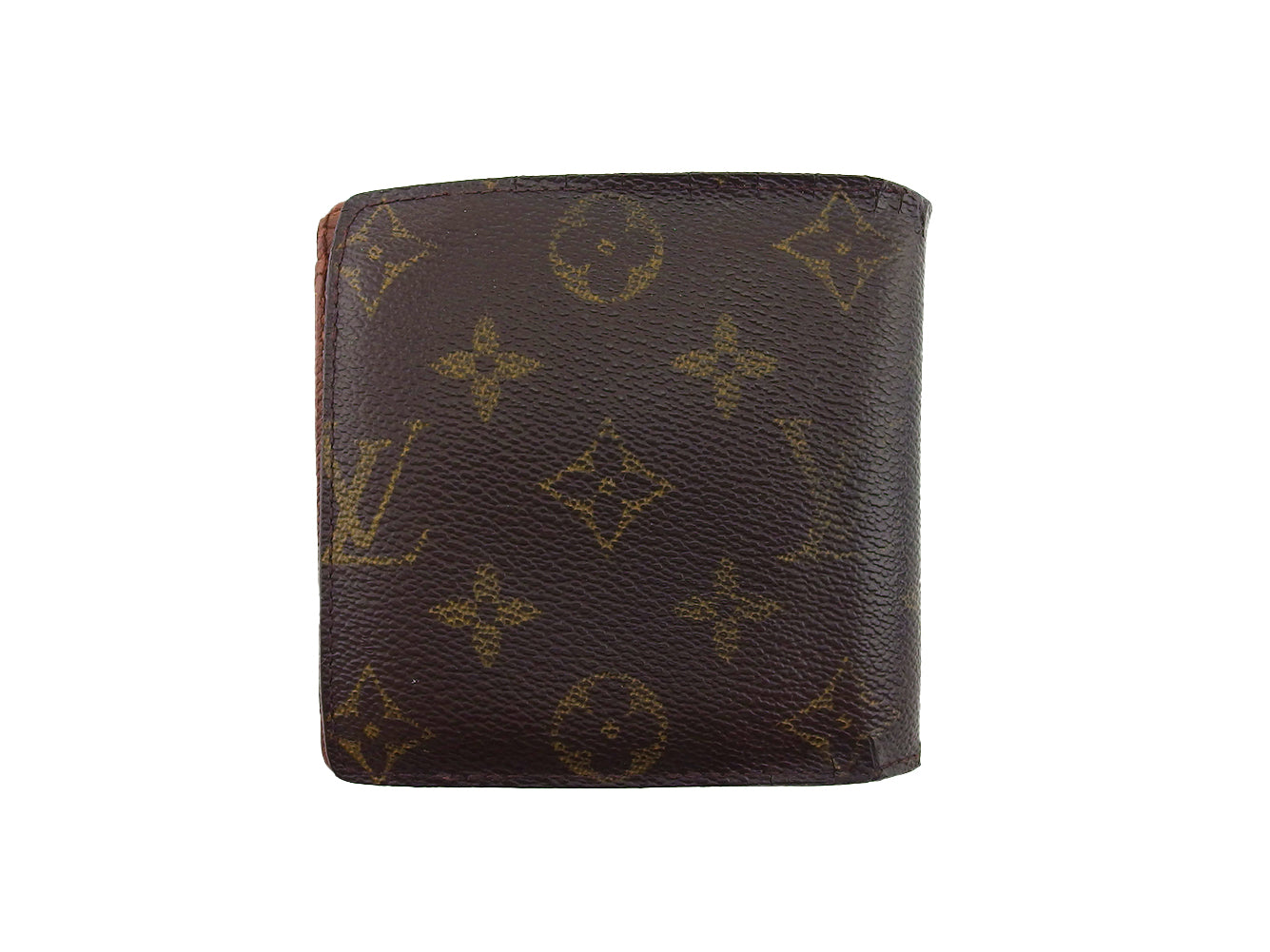 Louis Vuitton Bifold M61665 Porte Billets Cartes Brown Beige Wallet Case C4568
